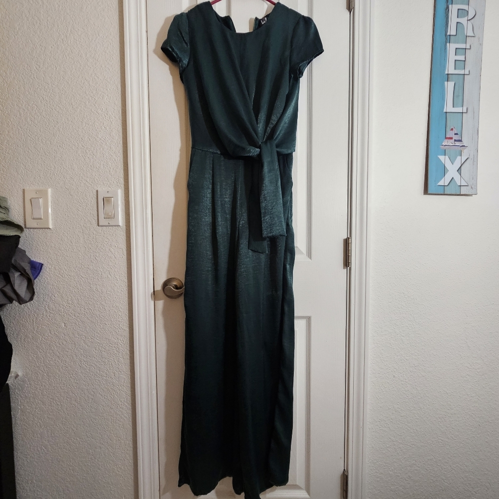 Lulus Green Short Sleeve Jumpsuit